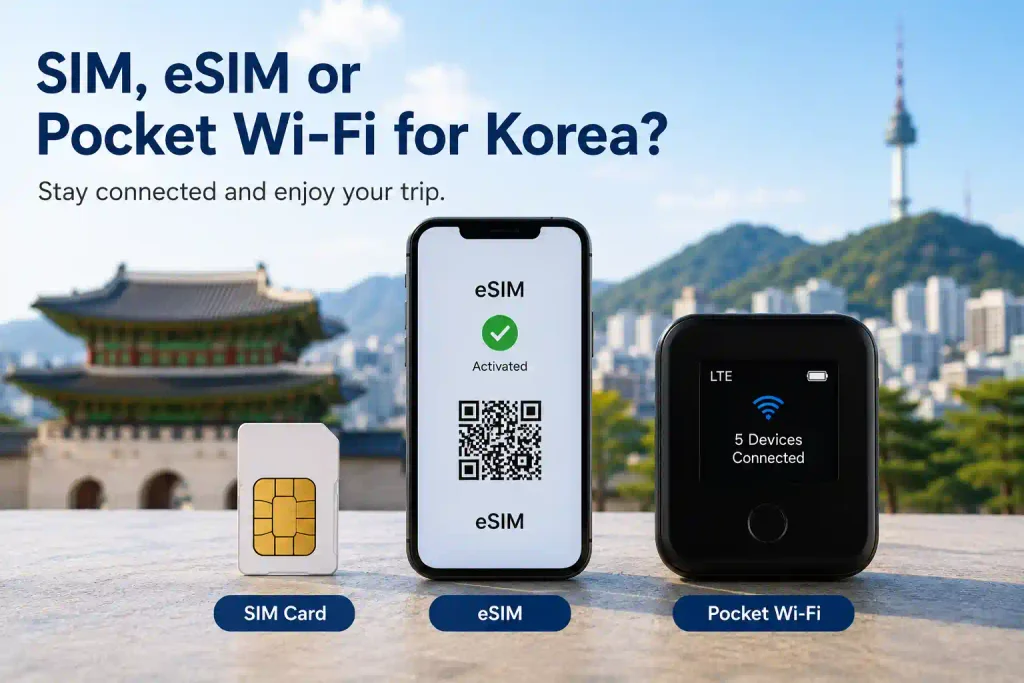 SIM, eSIM, and Pocket Wi-Fi for Korea