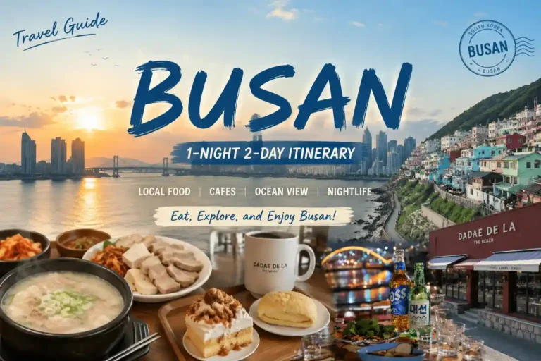 Busan travel guide for a 1-night 2-day itinerary
